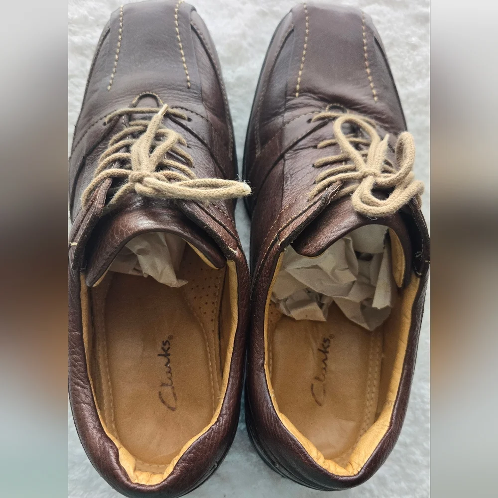 Clarks Rich Brown Leather Derbys